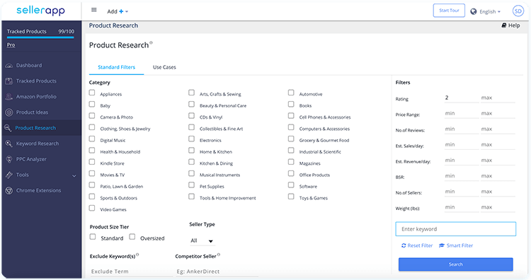 sellerapp product research